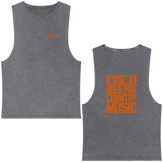 Discover Zach Top Cold Beer And Country Music Two Sided royal Double Sided Mineral Wash Tank Tops