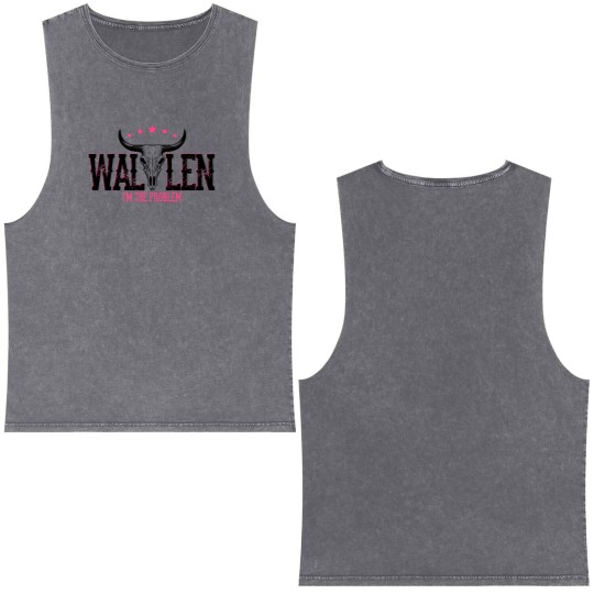 Discover Wallen Western I'm The Problem Album Double Sided Mineral Wash Tank Tops, Wallen Western Double Sided Mineral Wash Tank Tops