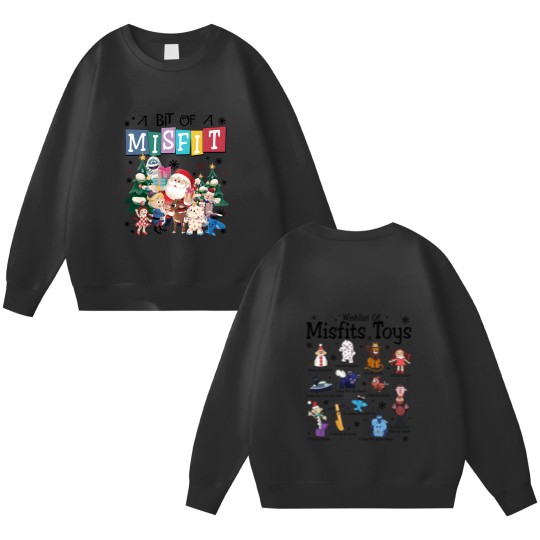 Discover Misfit Toys Christmas Double Sided Sweatshirts, A Bit Of A Misfit Double Sided Sweatshirts, Rudolphs The Red Nosed Reindeer