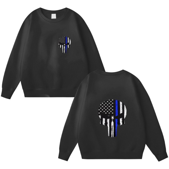 Discover Thin Blue Line Double-Sided Sweatshirts