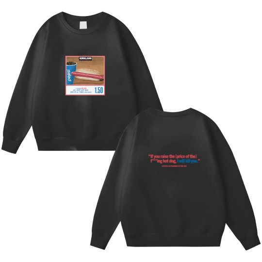 Discover Costco Hot Dog & Soda Combo Double Sided Sweatshirt