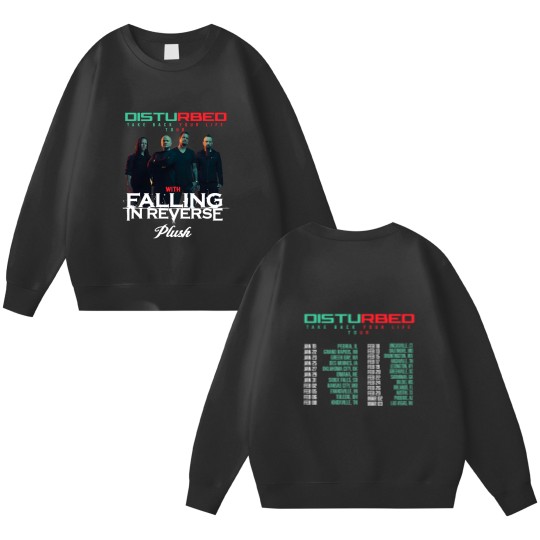 Discover Disturbed 2024 Tour Double Sided Sweatshirts, Disturbed Band Fan Double Sided Sweatshirts