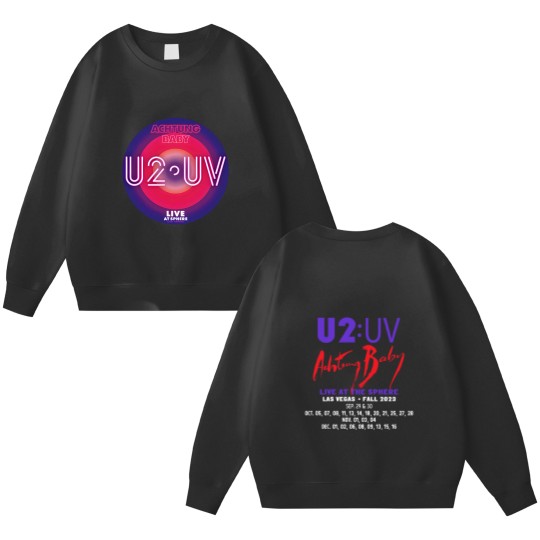 Discover U2 Achtung Baby Live At Sphere Las Vegas Fall 2023 Concert Double Sided Sweatshirts