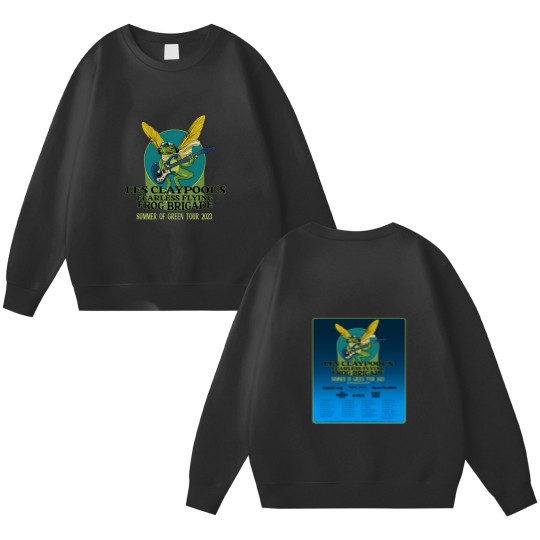 Discover Les Claypools Fearless Flying Frog Brigade The Summer Of Green Tour Double Side Double Sided Sweatshirts