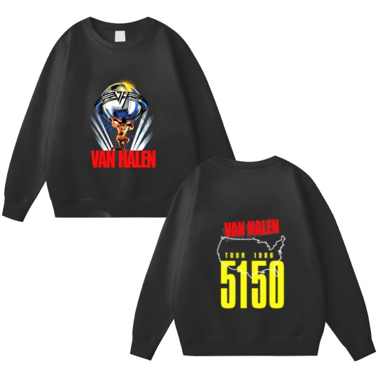 Discover Reprint van 5150 1986 Tour Concert Double Sided Sweatshirts