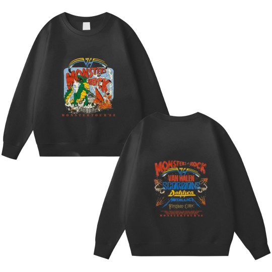 Discover Monsters of Rock Tour 1988 Double Sided Sweatshirts, Monster Rock Tour '88 Double Sided Sweatshirts