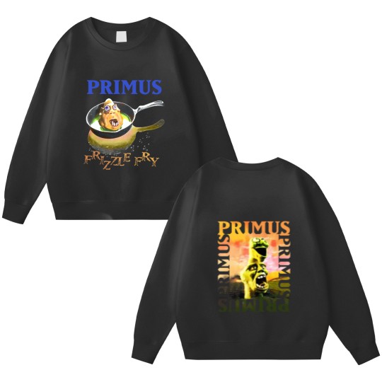 Discover Primus 'Frizzle Fry' 1990 Tour Double Sided Sweatshirts, Primus 1990 Album Double Sided Sweatshirts