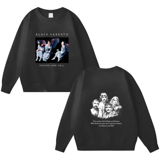 Discover Black Sabbath "Heaven and Hell"  Black Double Sided Sweatshirts