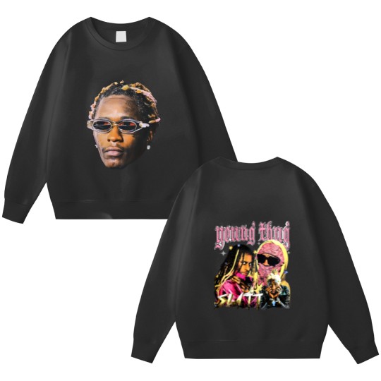 Discover YOUNG THUG "SLATT"  Front an Back Throwback Double Sided Sweatshirts, Double Sided Sweatshirts