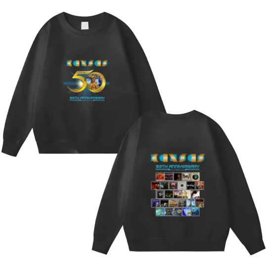 Discover Anniversary Kansas Rock Band Double Sided Sweatshirts