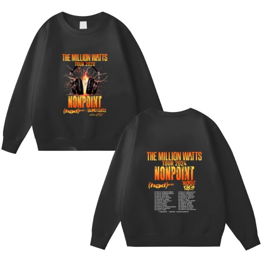 Discover Nonpoint The Million Watts Tour 2024 Double Sided Sweatshirts