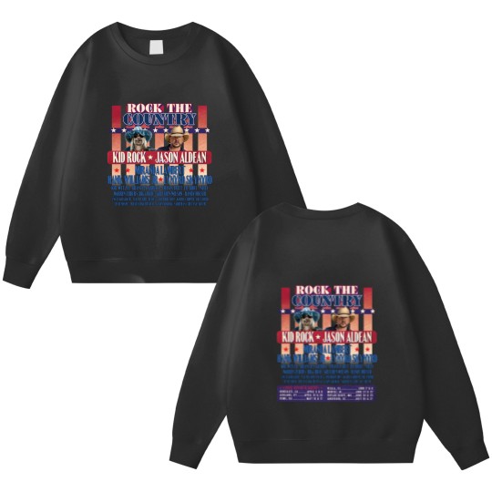 Discover Kid Rock and Jason Aldean Rock the Country 2024 Double Sided Sweatshirts