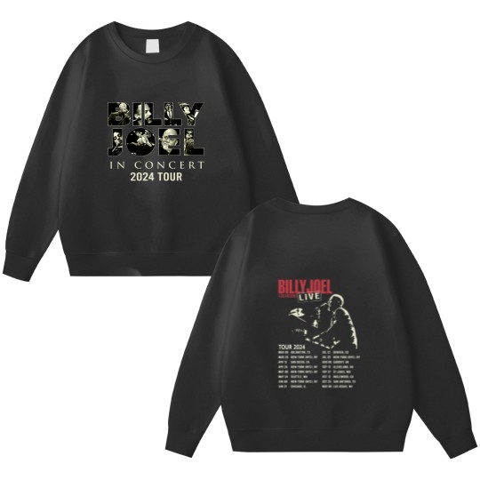 Discover Billy Joel Music Tour 2024 Double-Sided Sweatshirt