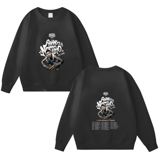 Discover Santa Fe Klan - Blanco y Negro US Tour 2024 Double Sided Sweatshirts