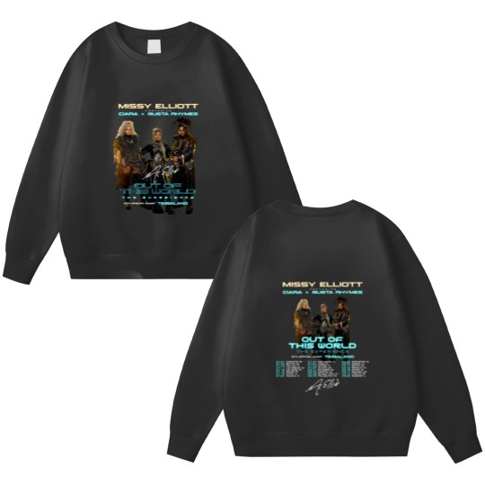 Discover Missy Elliott Out of This World 2024 Tour Signature Double Sided Sweatshirts