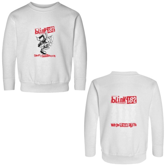 Discover 182 Blink Double Sided Sweatshirts World Tour 2023 Band Concert Rock Music Double Sided Sweatshirts Cotton Merch