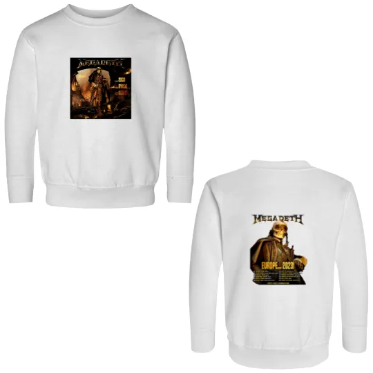 Discover Color Megadeth Band Europe 2023 Tour Summer Dates Double Sided Sweatshirts