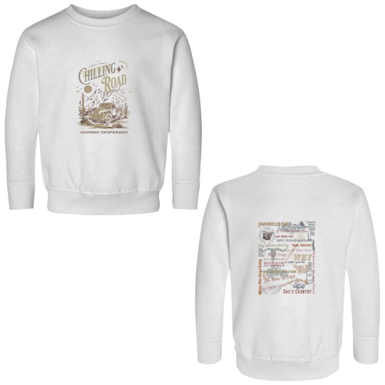 Discover Chillin on a Dirt Road Jason Aldean Two Sided Concert Tracklist Double Sided Sweatshirts