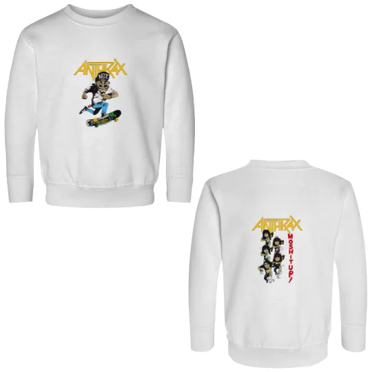 Discover Anthrax Mosh it Up Tour 1987 Double Sided Sweatshirts
