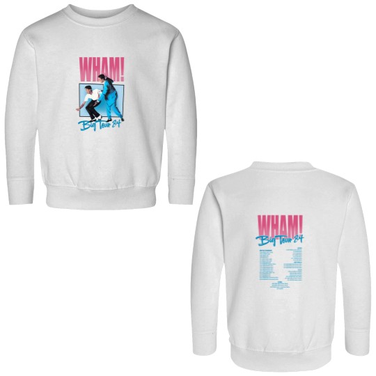 Discover Wham Big Tour White Adult Double Sided Sweatshirts