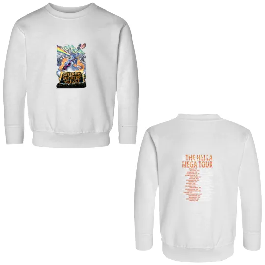 Discover Gren Day Hella Mega Tour Double Sided Sweatshirts Music Rock Band