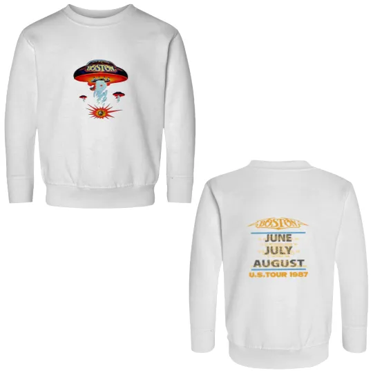 Discover Boston Rock Band Concert Tour 1987 Double Sided Sweatshirts, Anniversary Gift for Fans