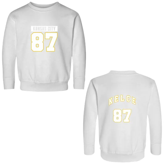 Discover Travis Kelce Football Double-Sided Sweatshirt - 87
