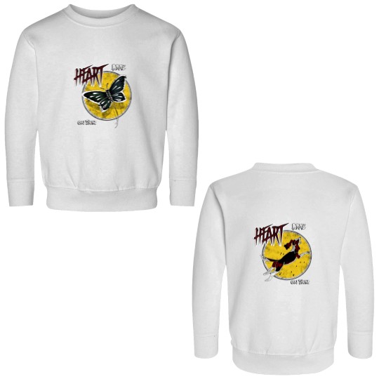 Discover Heart band Dog And Butterfly Ann Nancy Wilson Double Sided Sweatshirts Black Gift Fans