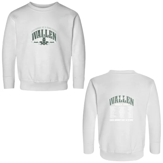 Discover Wallen Western One Night At A Time Tour Double Sided Sweatshirts