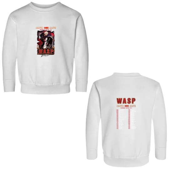 Discover W.A.S.P. Album On Alive 2024 Tour Double Sided Sweatshirts, WASP Band Fan Double Sided Sweatshirts