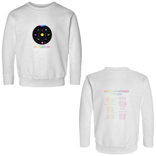 Discover Cold.Play Music of The Sphere.s Tour 2024 Double Sided Sweatshirts Cold.Play Worl.d Tour Double Sided Sweatshirts