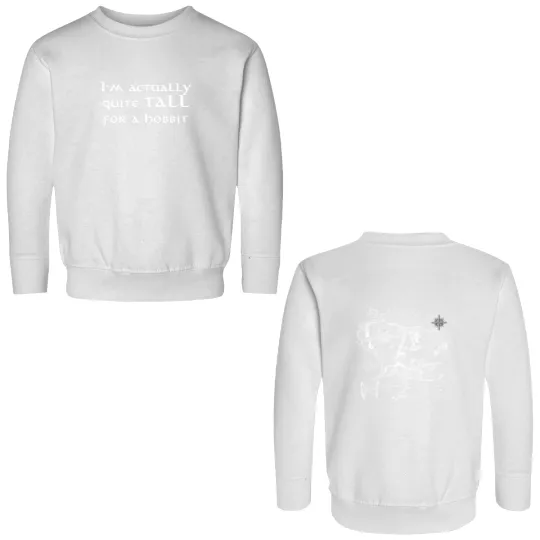 Discover LOTR Double Sided Sweatshirts, Tall for a hobbit Double Sided Sweatshirts, Funny Nerd Gift