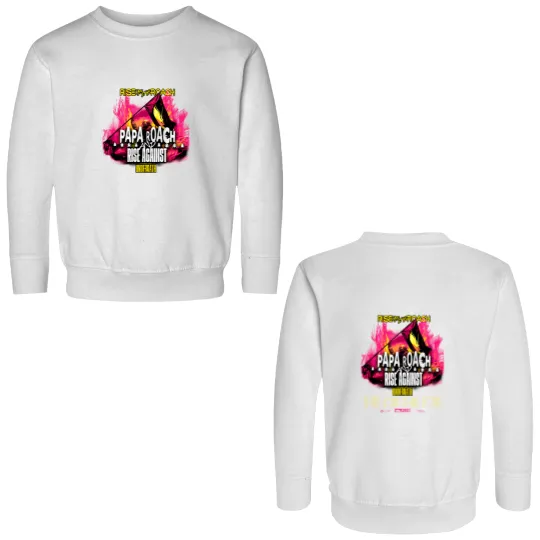 Discover Papa Roach And Rise Against Rise Of The Roach Tour 2025 Tour Dates  Double Sided Sweatshirts