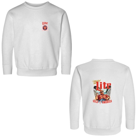 Discover Donald Trump/Miller Lite Gulf of America Comfort Colors Double Sided Sweatshirts