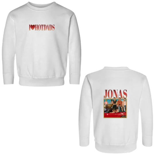 Discover Vintage Jonas Brothers Hot Dads Double Sided Sweatshirts
