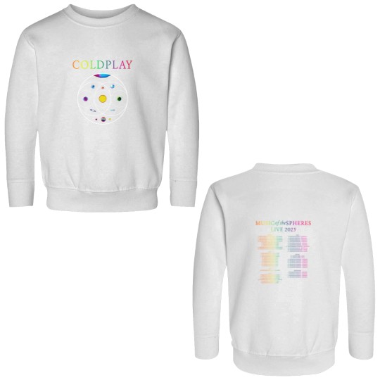 Discover MUSIC OF THE SPHERES WORLD TOUR 2025 Double Sided Sweatshirts– Coldplay Double Sided Sweatshirts