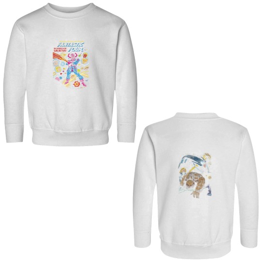 Discover Oversized Fantastic Four Double Sided Sweatshirts Vintage Fantastic Four First Steps Double Sided Sweatshirts