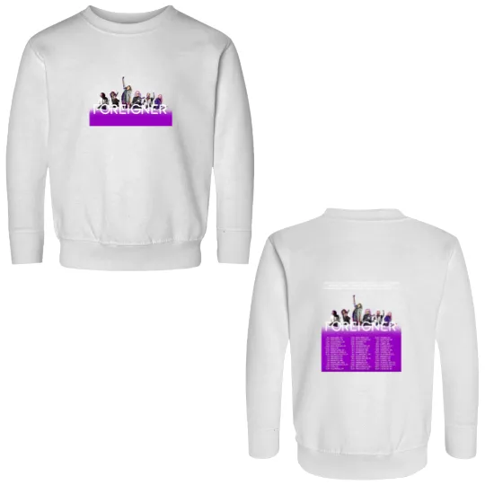 Discover Foreigner Band 2025 Tour Double Sided Sweatshirts Black Unisex S-2XL