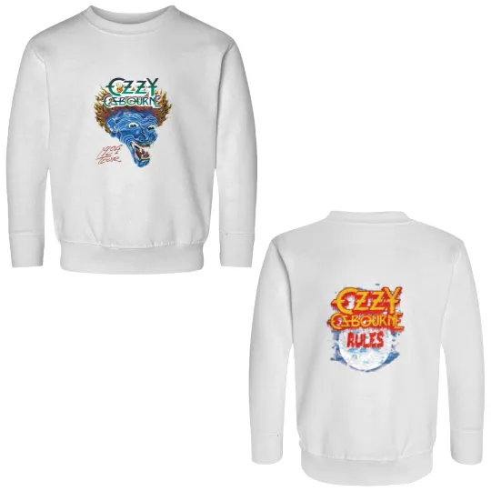 Discover Vintage 1984 Ozzy Osbourne 1984 Tour Double Sided Sweatshirts