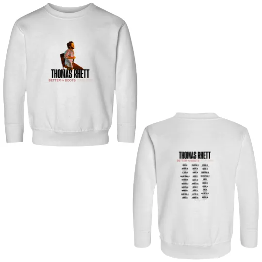Discover Thomas Rhett Better In Boots Tour 2025 Double Sided Sweatshirts