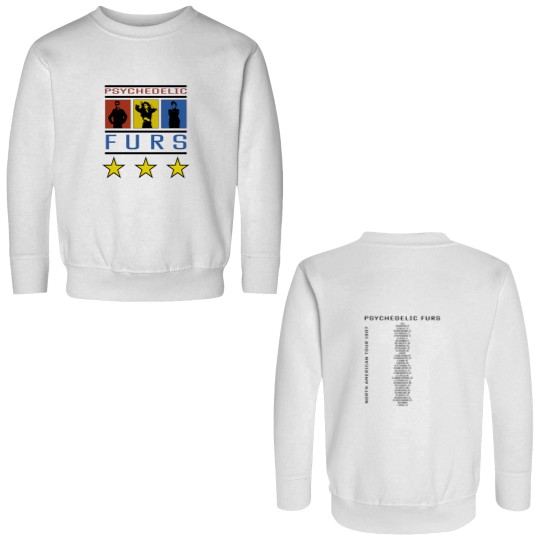 Discover 80s Mens Large Psychedelic Furs 1987 Tour Double Sided Sweatshirts