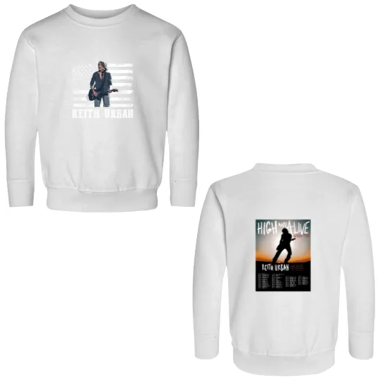 Discover Keith Urban Vintage Double Sided Sweatshirts, Keith Urban High And Alive Tour 2025 Double Sided Sweatshirts