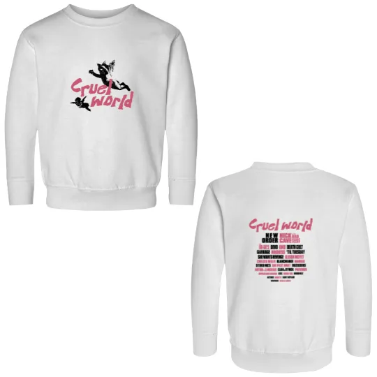Discover Cruel World Festival 2025 Cherubs Lineup Double Sided Sweatshirts