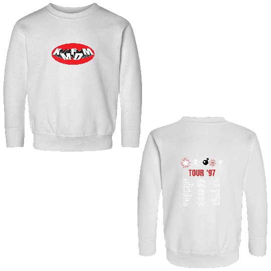 Discover KMFDM 1997 Symbols Tour Concert Double Sided Sweatshirts Black Cotton Unisex For Fans