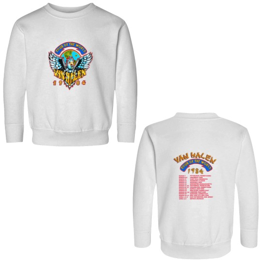 Discover Vintage 1984 van Tour Of The World For Men Women Unisex Double Sided Sweatshirts