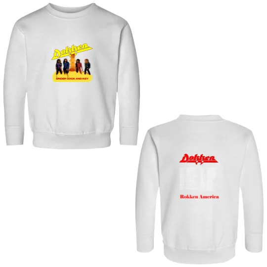 Discover Dokken Double Sided Sweatshirts, Dokken Under Lock And Key Tour 1985 Unisex Double Sided Sweatshirts