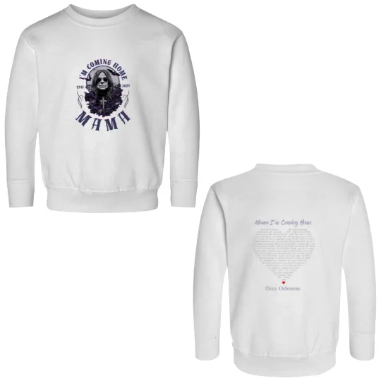 Discover Ozzy Osbourne 2025 Mama, I'm Coming Home Ozzy Osbourne Double Sided Sweatshirts, Black Sabbath