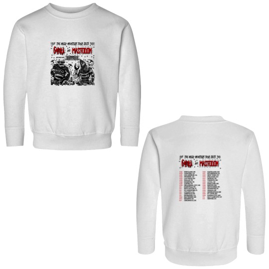 Discover Color Gojira and Mastodon The Mega Monsters Tour 2023 Double Sided Sweatshirts