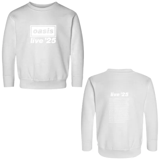 Discover Oasis Live 25 Tour Double Sided Sweatshirts – Unisex Britpop Rock Heavyweight Double Sided Sweatshirts