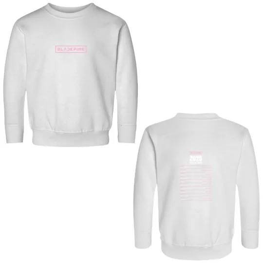 Discover Blackpink 2025 World Tour Dates Logo Unisex Double Sided Sweatshirts, Gift For Fans